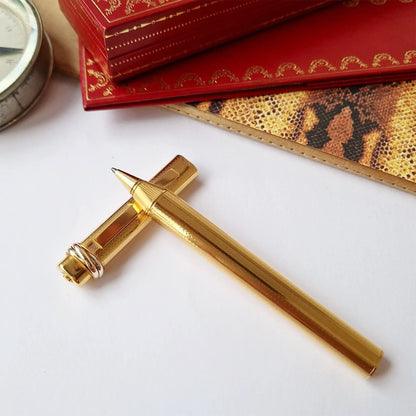 Cartier Vendome ballpoint pen gold plated - Fontoplumo
