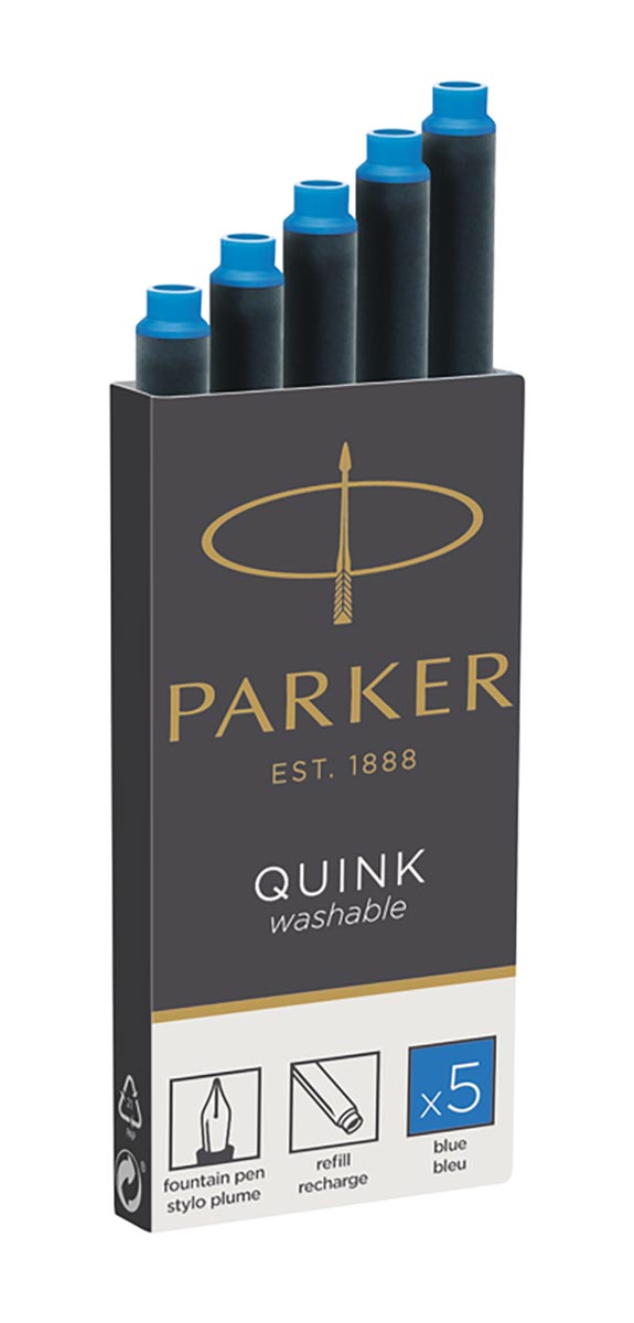 Parker ink cartridges blue 5 pieces