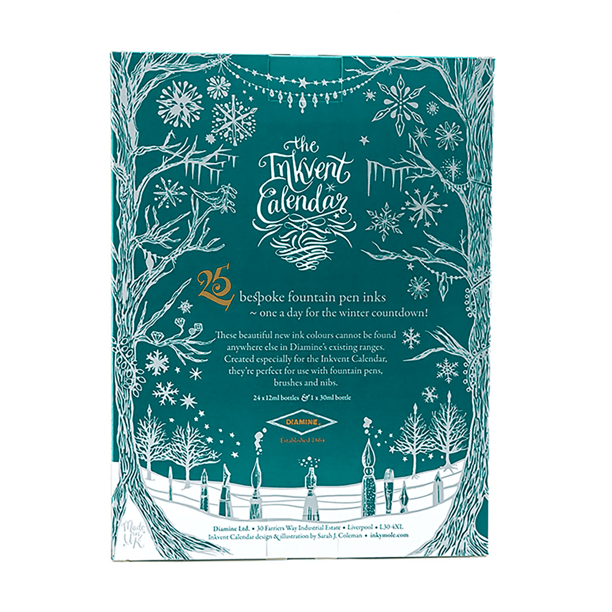 Diamine Inkvent calendar 2025 Teal Edition - Fontoplumo
