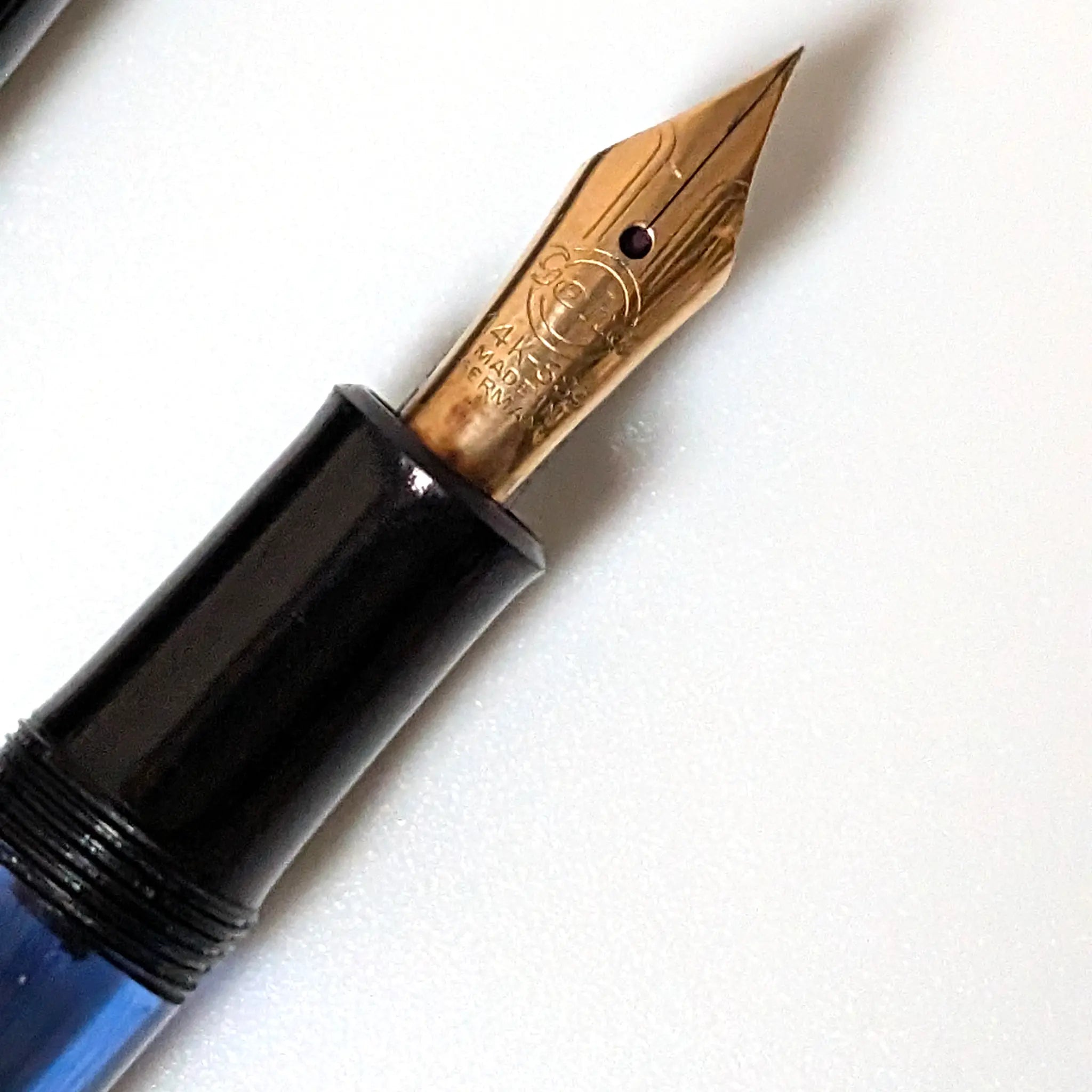 Geha fountain pen piston and gold nib (50's) - Fontoplumo