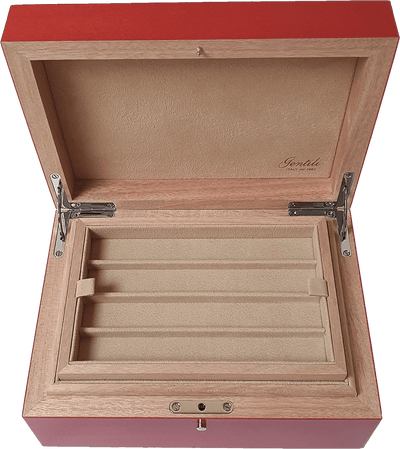 Gentili pen chest for 12 pens red laqcuered wood - Fontoplumo