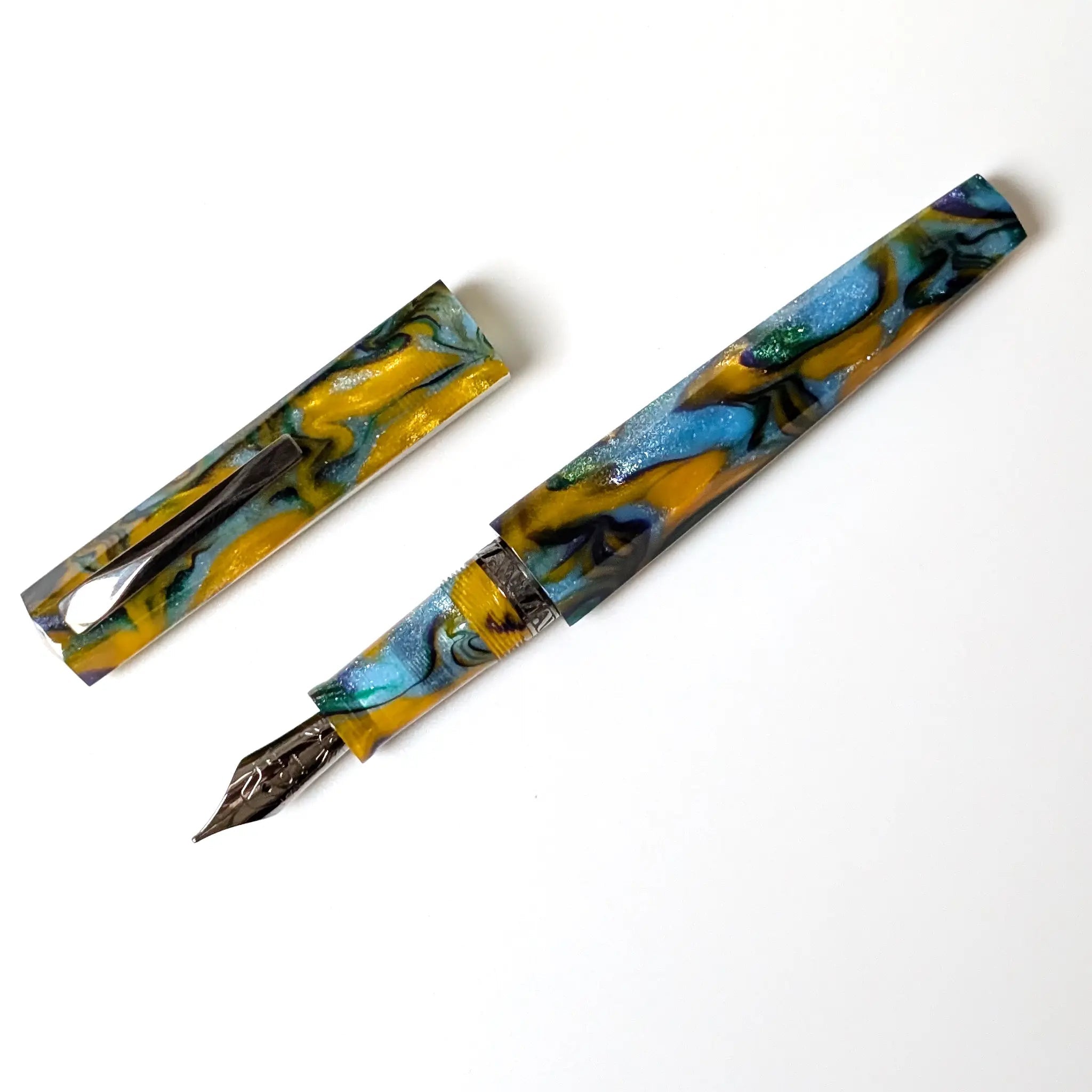 Gioia Sephora Peacock ruthenium fountain pen - Fontoplumo