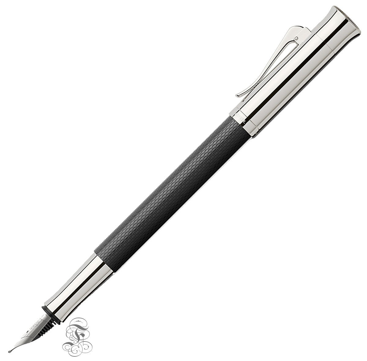 Graf von Faber-Castell Guilloche fountain pen black - Fontoplumo