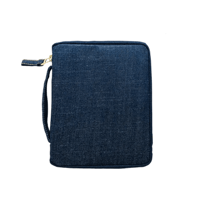Kyokuhaku pen case for 10 pens Denim - Fontoplumo