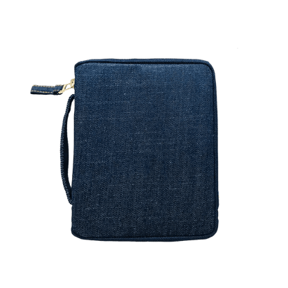 Kyokuhaku pen case for 10 pens Denim - Fontoplumo