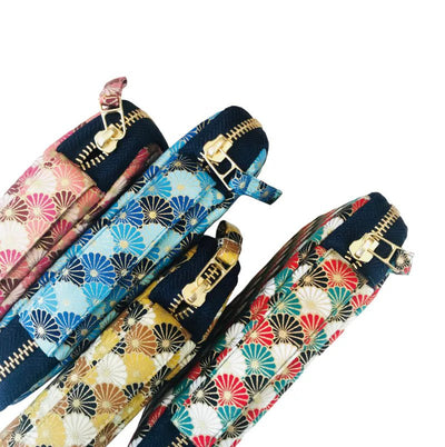 Kyokuhaku pen case for 10 pens Seigaiha - Fontoplumo