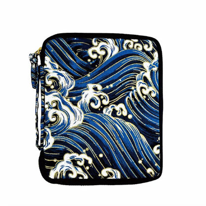 Kyokuhaku pen case for 10 pens wave pattern - Fontoplumo