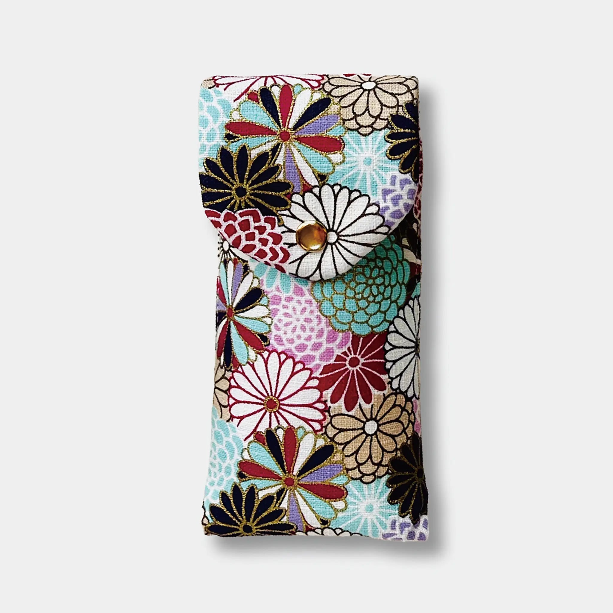 Kyokuhaku Pen Pouch flap case for 2 pens Dahlia - Fontoplumo