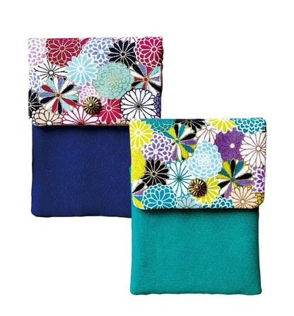 Kyokuhaku Pen Pouch flap case for 4 pens Dahlia - Fontoplumo