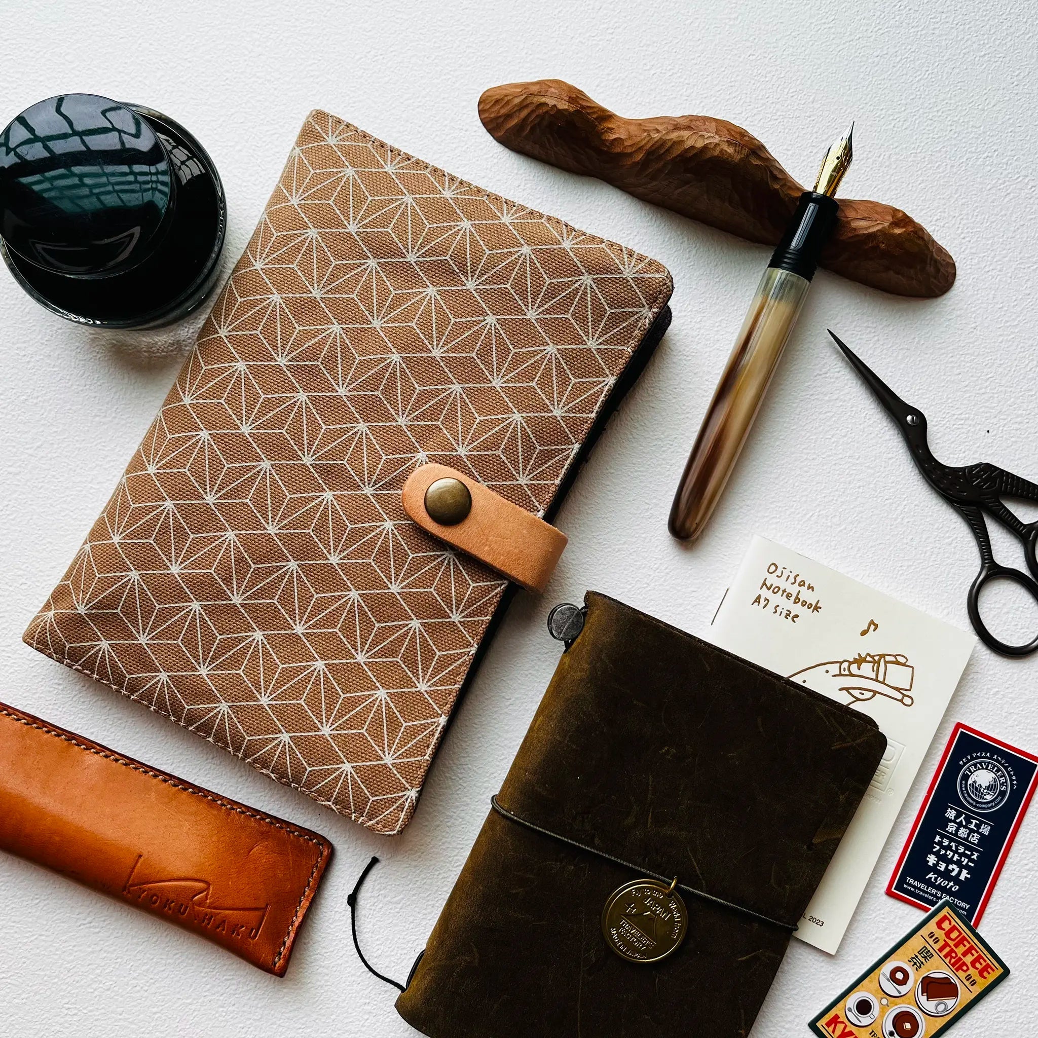 Kyokuhaku Pen Pouch for 4 pens - Fontoplumo