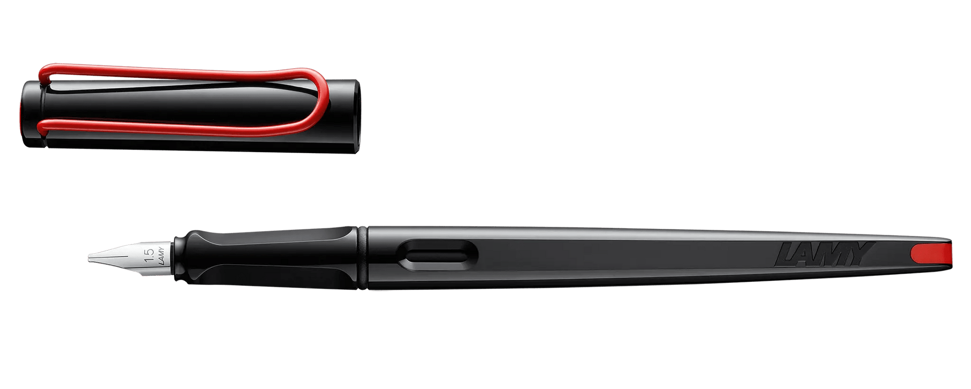 LAMY joy black - kalligrafie-vulpen met ergonomische grip & gepolijst stalen penpunt in lijndikte 1,1 mm - kalligrafie-vulpen met afgesneden penpunt - incl. inktpatroon LAMY T 10 blauw