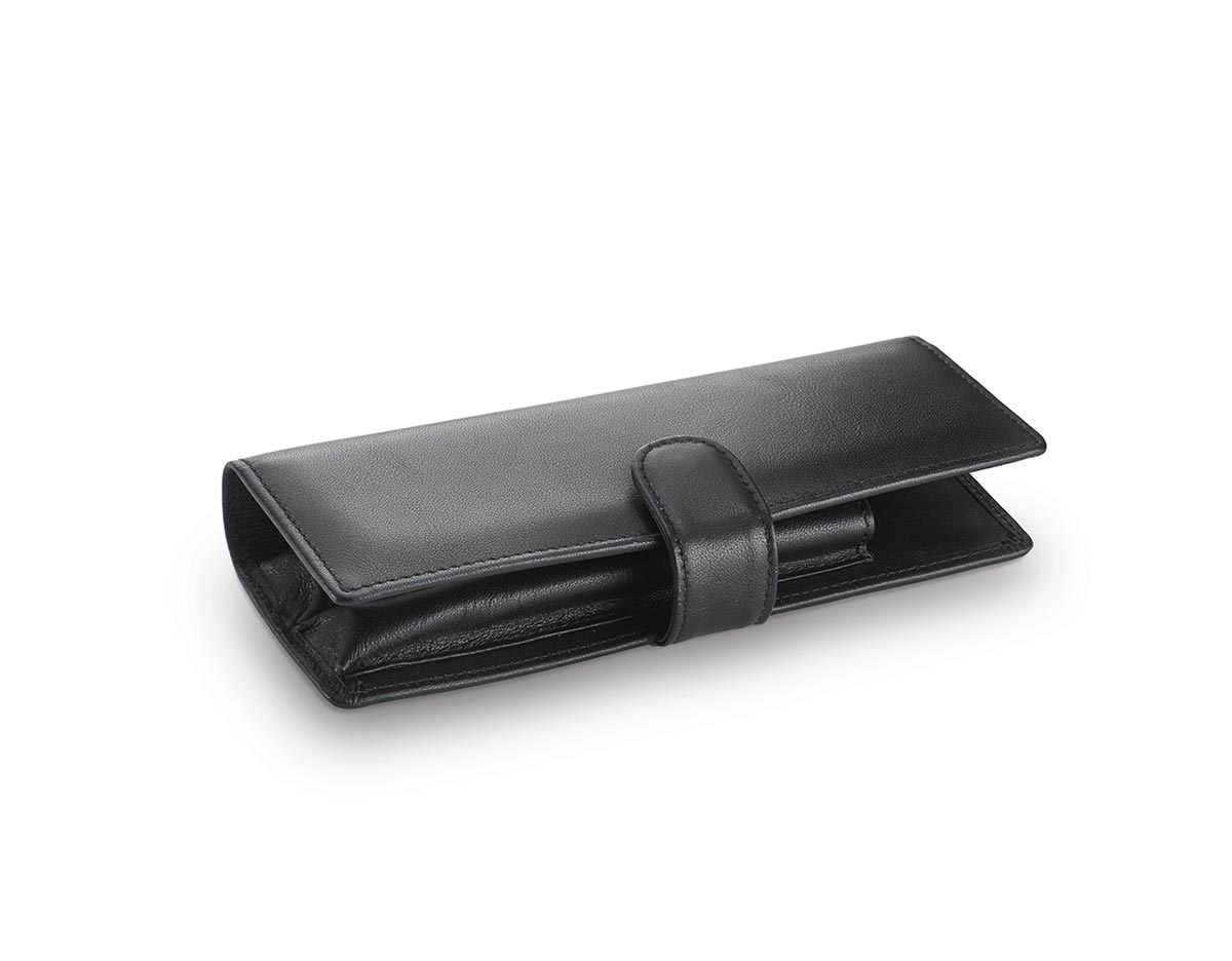 LAMY pen case for 2 pens folding case black leather A402 - Fontoplumo