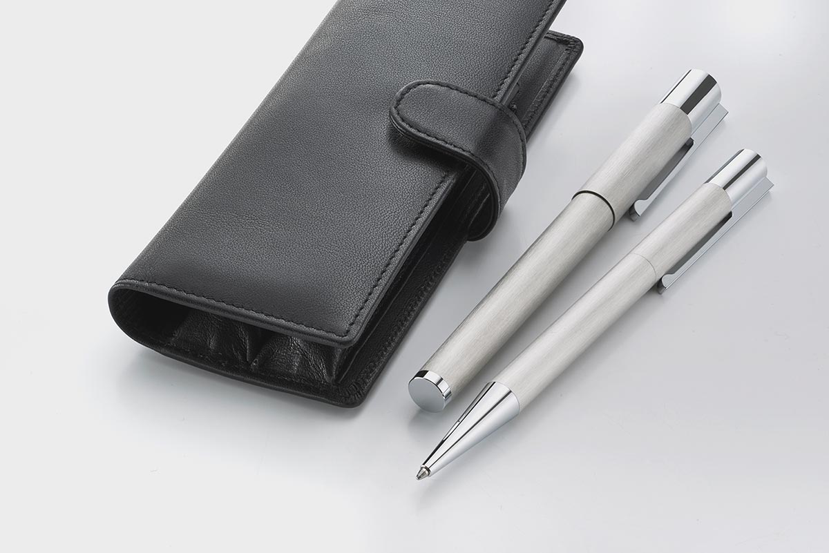 LAMY pen case for 2 pens folding case black leather A402 - Fontoplumo
