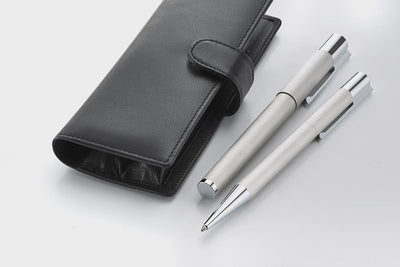 LAMY pen case for 2 pens folding case black leather A402 - Fontoplumo