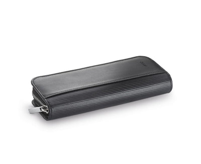 LAMY pen case for 2 pens folding case black leather with zipper A403 - Fontoplumo