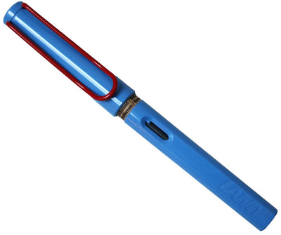 LAMY safari light blue with red clip 2006 fountain pen - Fontoplumo