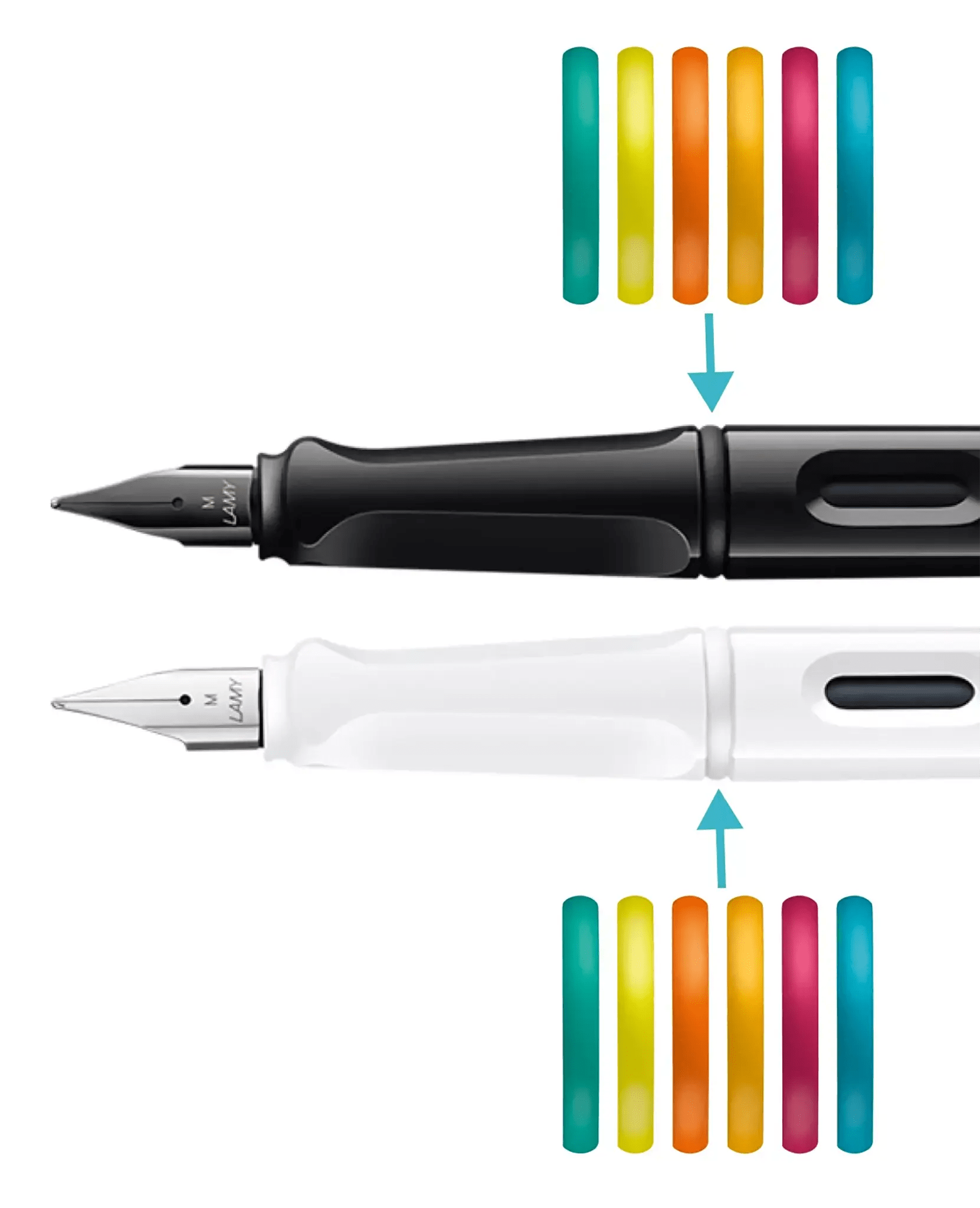 LAMY safari multicolor Set fountain pens - Fontoplumo