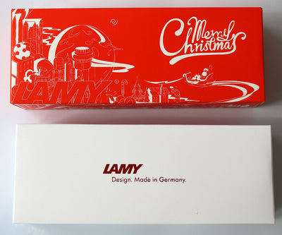 LAMY safari white with red clip and pencase - Fontoplumo