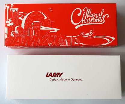 LAMY safari white with red clip and pencase - Fontoplumo