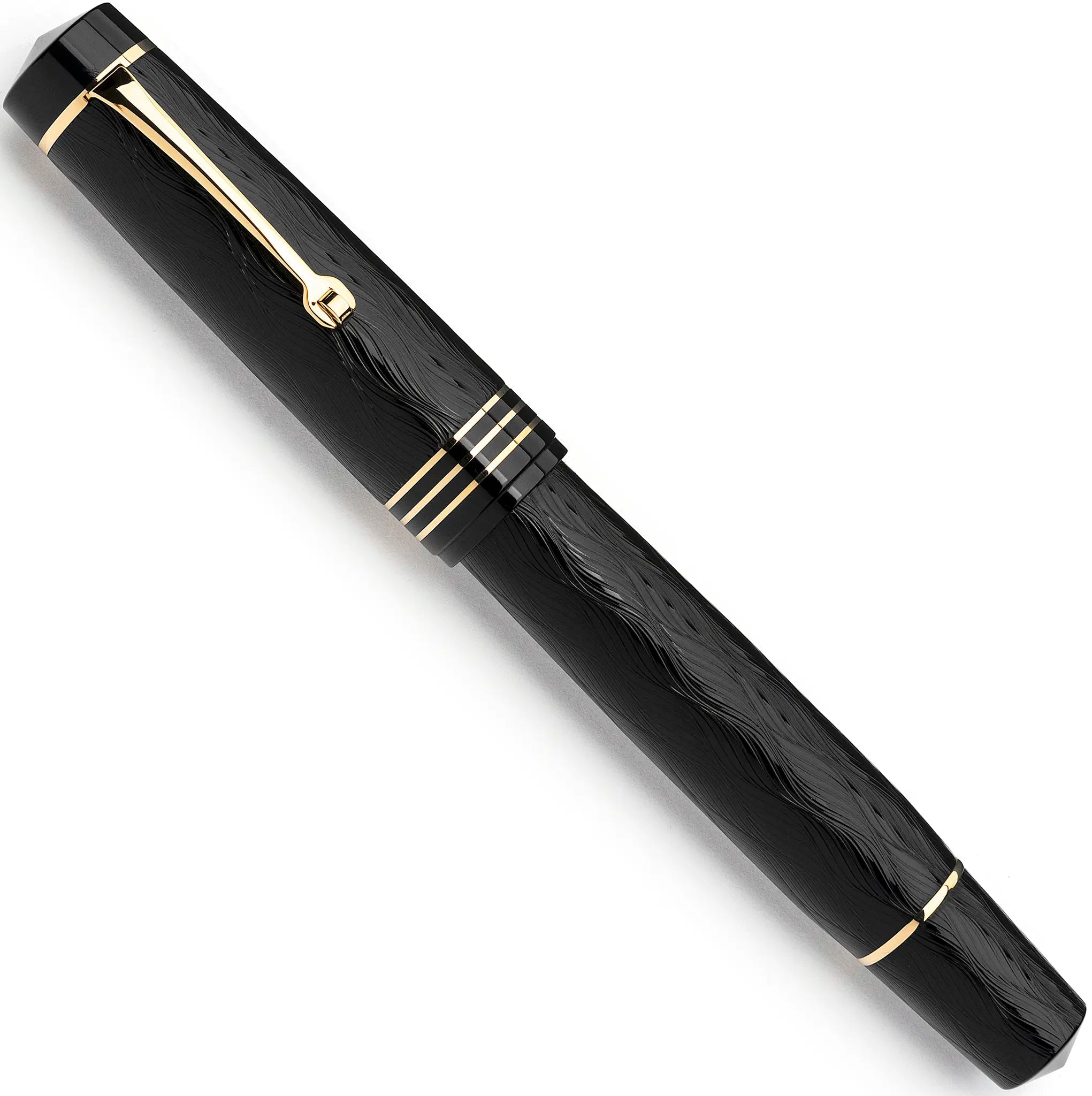 Leonardo Audace Art Nouveau black fountain pen - Fontoplumo
