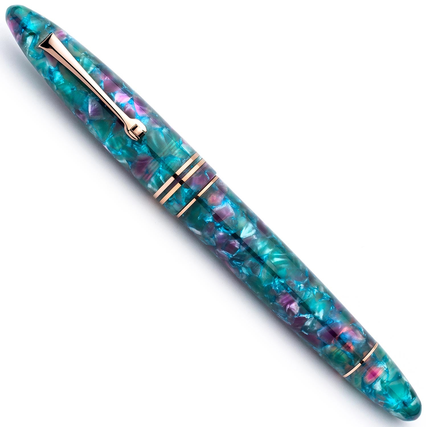 Leonardo Furore Aquapetra and rosegold trim fountain pen