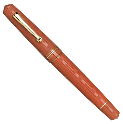 Leonardo Momento Zero Art Deco Orange ebonite fountain pen - Fontoplumo
