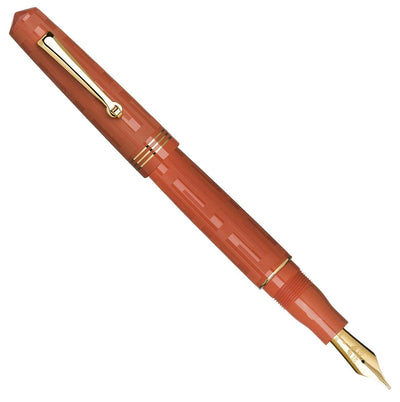 Leonardo Momento Zero Art Deco Orange ebonite fountain pen - Fontoplumo