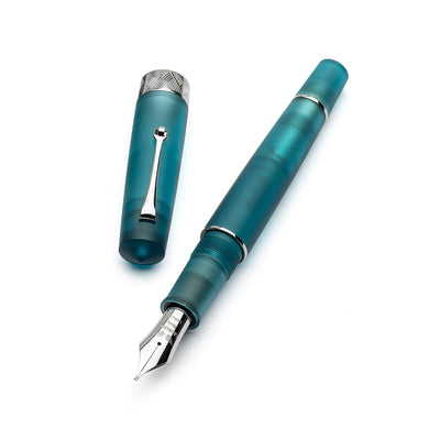 Leonardo Momento Zero Grande Pura Frosted Petrol fountain pen - Fontoplumo