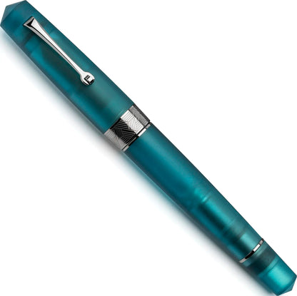 Leonardo Momento Zero Grande Pura Frosted Petrol fountain pen - Fontoplumo