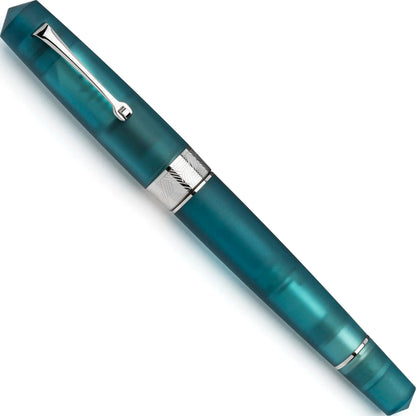 Leonardo Momento Zero Grande Pura Frosted Petrol fountain pen - Fontoplumo