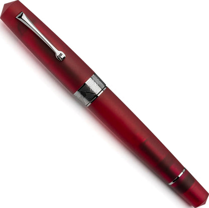 Leonardo Momento Zero Grande Pura Frosted Red fountain pen - Fontoplumo