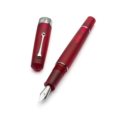 Leonardo Momento Zero Grande Pura Frosted Red fountain pen - Fontoplumo