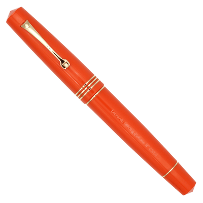 Leonardo Momento Zero Orange Dreams gold trim fountain pen - Fontoplumo