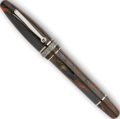 Maiora Ogiva Golden Age 2.0 earth palladium fountain pen - Fontoplumo