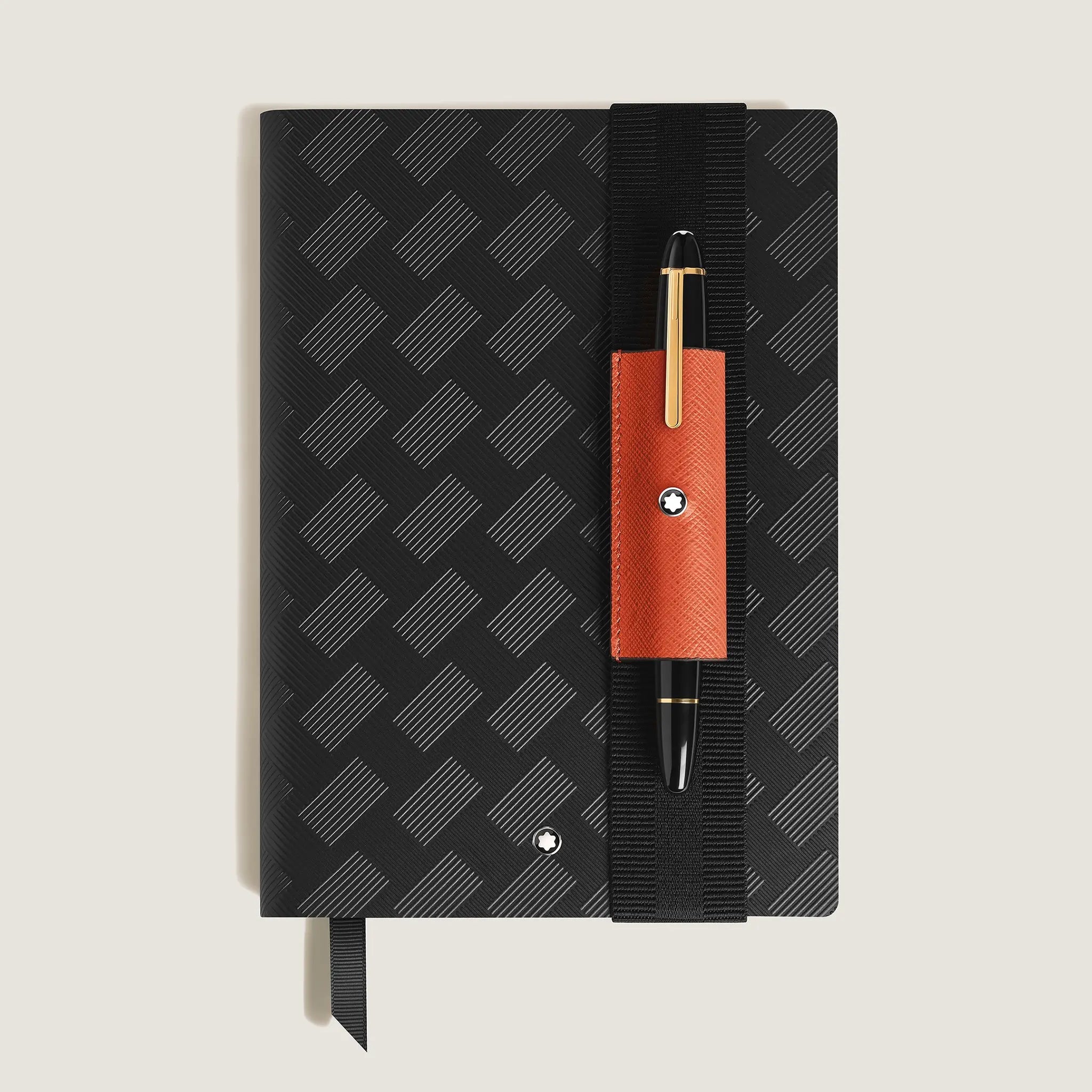 Montblanc 1 - Pen Loop with Elastic Band in Sartorial Leather - Fontoplumo