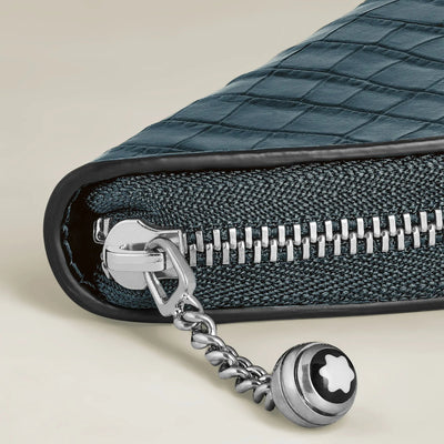 Montblanc Atelier pen pouch 1 pen velvet blue crocodile - Fontoplumo
