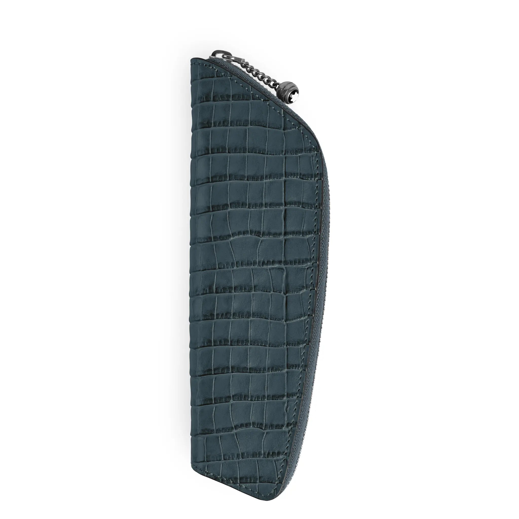 Montblanc Atelier pen pouch 1 pen velvet blue crocodile - Fontoplumo