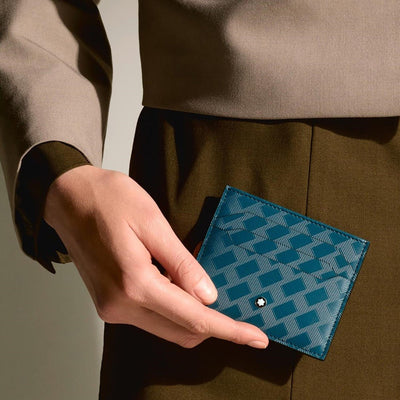 Montblanc Extreme 3.0 pocket card holder 6cc avio blue - Fontoplumo