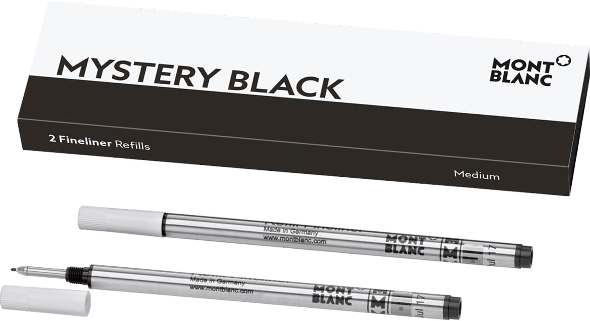 Montblanc Fineliner vulling Mystery Black 2 stuks