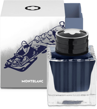 Montblanc ink bottle Olympic Heritage Chamonix Blue 50ml - Fontoplumo
