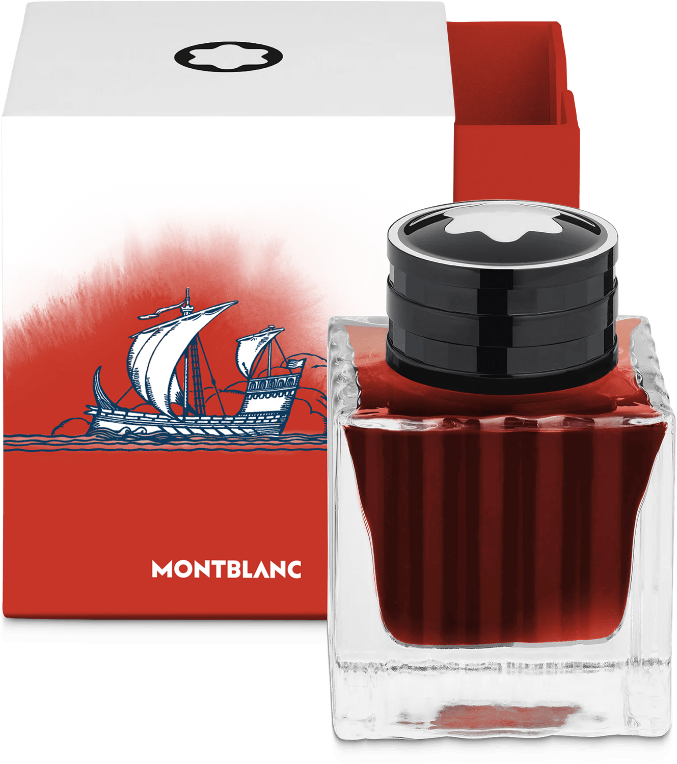 Montblanc ink bottle Olympic Heritage Paris 1924 Red 50ml - Fontoplumo