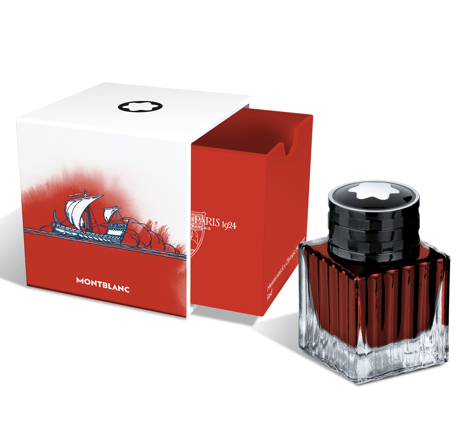 Montblanc ink bottle Olympic Heritage Paris 1924 Red 50ml - Fontoplumo