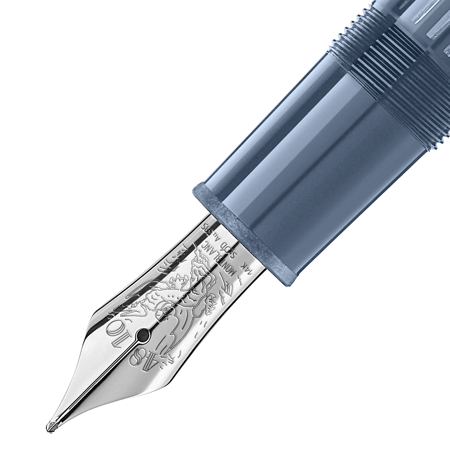 Montblanc Meisterstück Glacier LeGrand 146 fountain pen blue - Fontoplumo