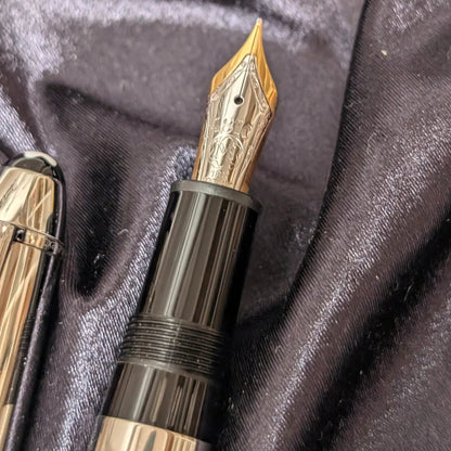 Montblanc Meisterstück Solitaire LeGrand 146 stainless steel fountain pen - Fontoplumo