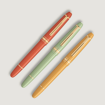 Montblanc Meisterstück Bloom gold plated fountain pen set - Fontoplumo