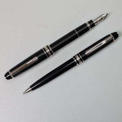 Montblanc Mozart SET platinum trim fountain pen and mechanical pencil - Fontoplumo
