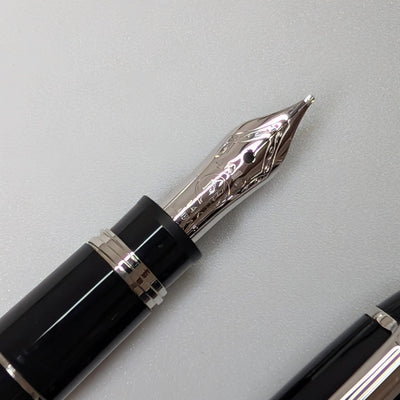 Montblanc Mozart SET platinum trim fountain pen and mechanical pencil - Fontoplumo