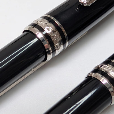 Montblanc Mozart SET platinum trim fountain pen and mechanical pencil - Fontoplumo