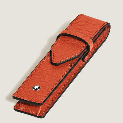 Montblanc Sartorial pen pouch 1 pen tangerine leather - Fontoplumo