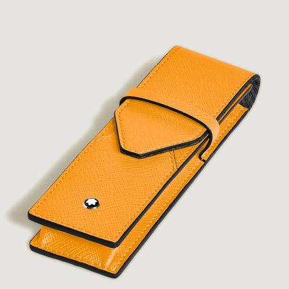 Montblanc Sartorial pen pouch 2 pen saffron leather - Fontoplumo